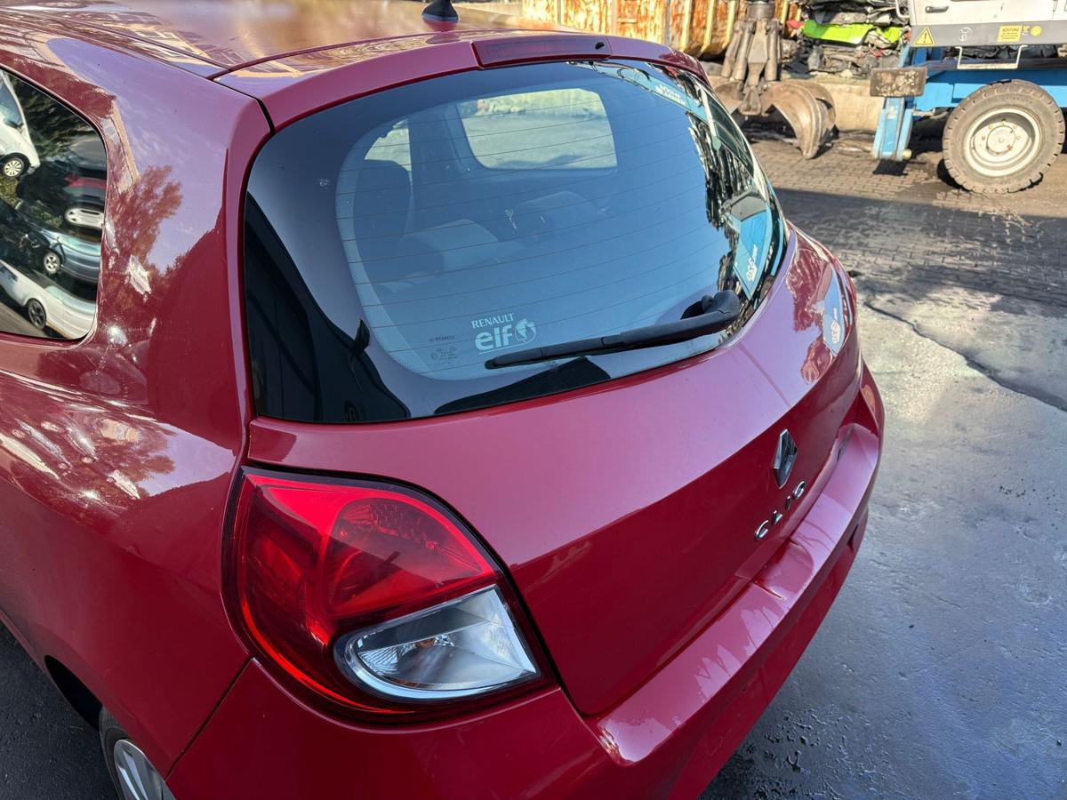 Renault Clio 3 original Heckklappe mit Scheibe OV727 Spanischrot Rohbau BJ09